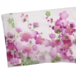 Дождевик-плащ 100 Мкрн 110*65см «Цветы» с капюшоном и завязками, на кнопках, матовый ДоброСад