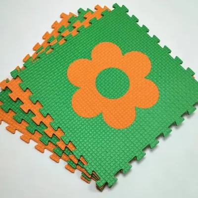 Мягкий пол "Цветочки" 500x500x10 мм 45 шор