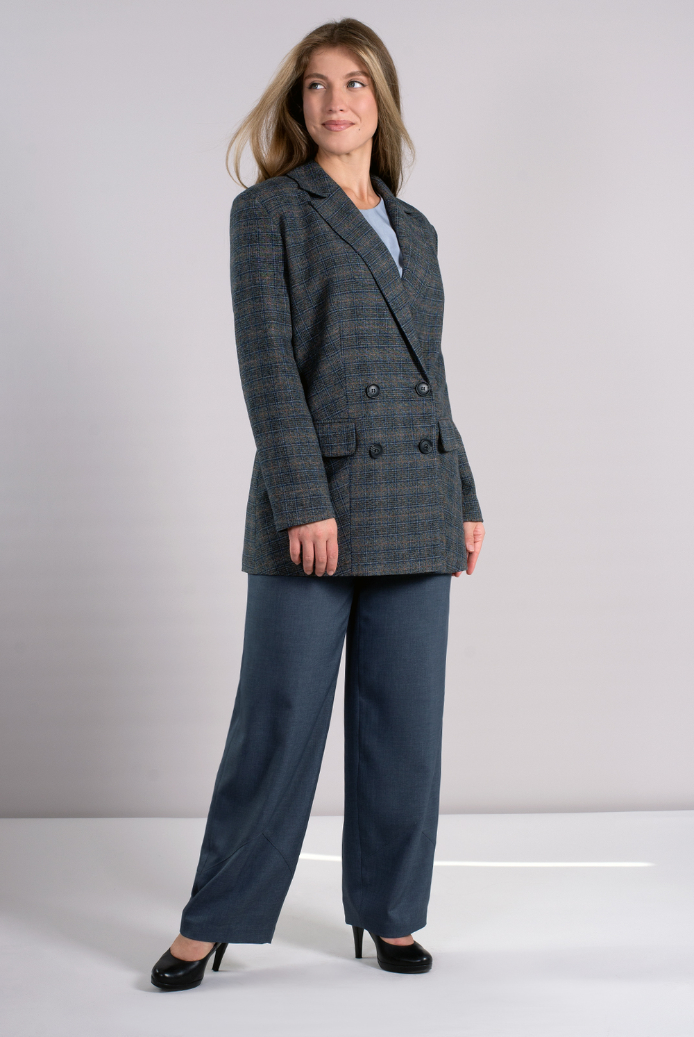 Жакет женский 4031АП, клетка #406Кла044031АП