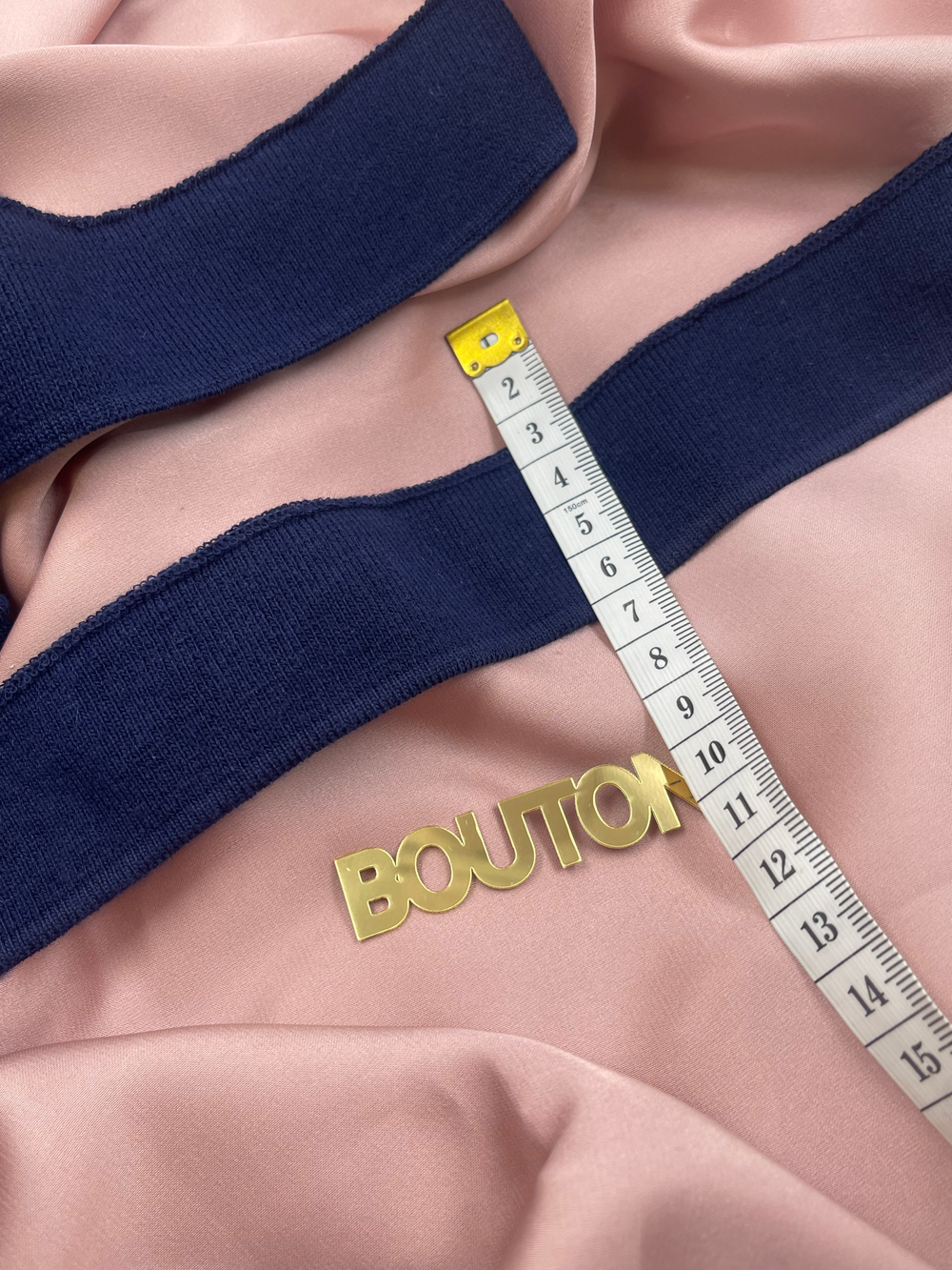 Подвяз трикотажный синий  0,84 м, ширина 4 см