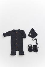 Комплект 3в1 лапша из 100% хлопка Антрацитовый