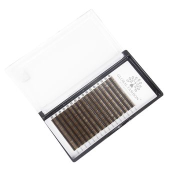 Набор ленточных ресниц Global Fashion Premium Lashes микс (7-13 мм) C 0.07, темный шоколад
