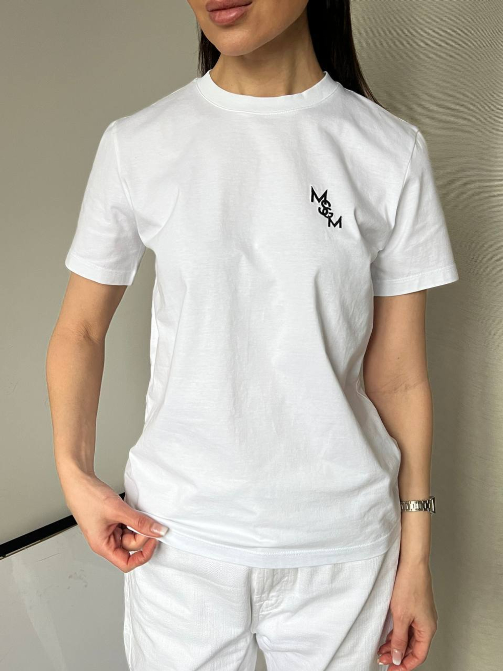 Хлопковая футболка MSGM, XS