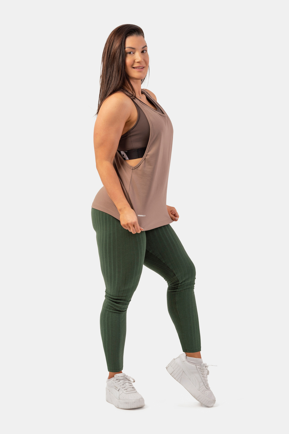 Лосины Nebbia Organic Cotton Ribbed High-Waist Leggings 405 D.green