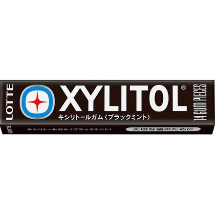 Резинка жевательная Xylitol чёрная мята, Lotte, 21г