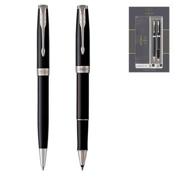 Набор Parker Sonnet LaqBlack CT роллер и шариковая ручка (2093259)