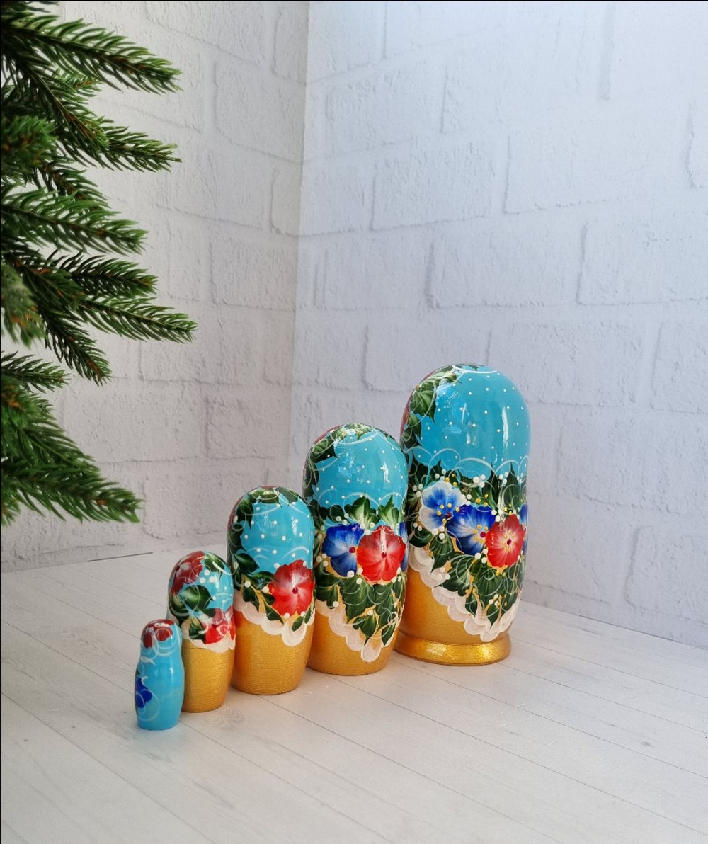 Матрешка 5м 15см нижегородская роспись, интерьерная