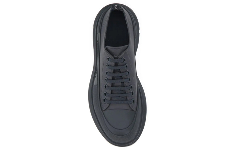 Alexander McQueen Alexander McQueen Tread Slick Leather Lace-up platform shoes Men's dark Gray