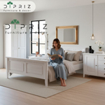 Комод, 103х43х79, Боцен, с ящиками, для одежды и игрушек, под телевизор, из массива дерева, белый, Dipriz