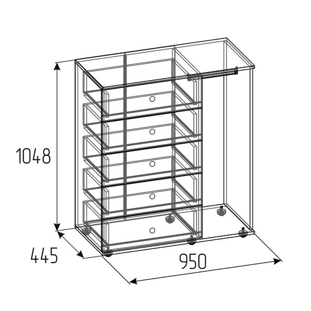Комод в детскую Лойс 87