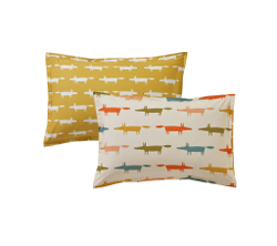 Постельное белье 1.5 спальное Blanc des Vosges Scion Living Birthday Fox желтое