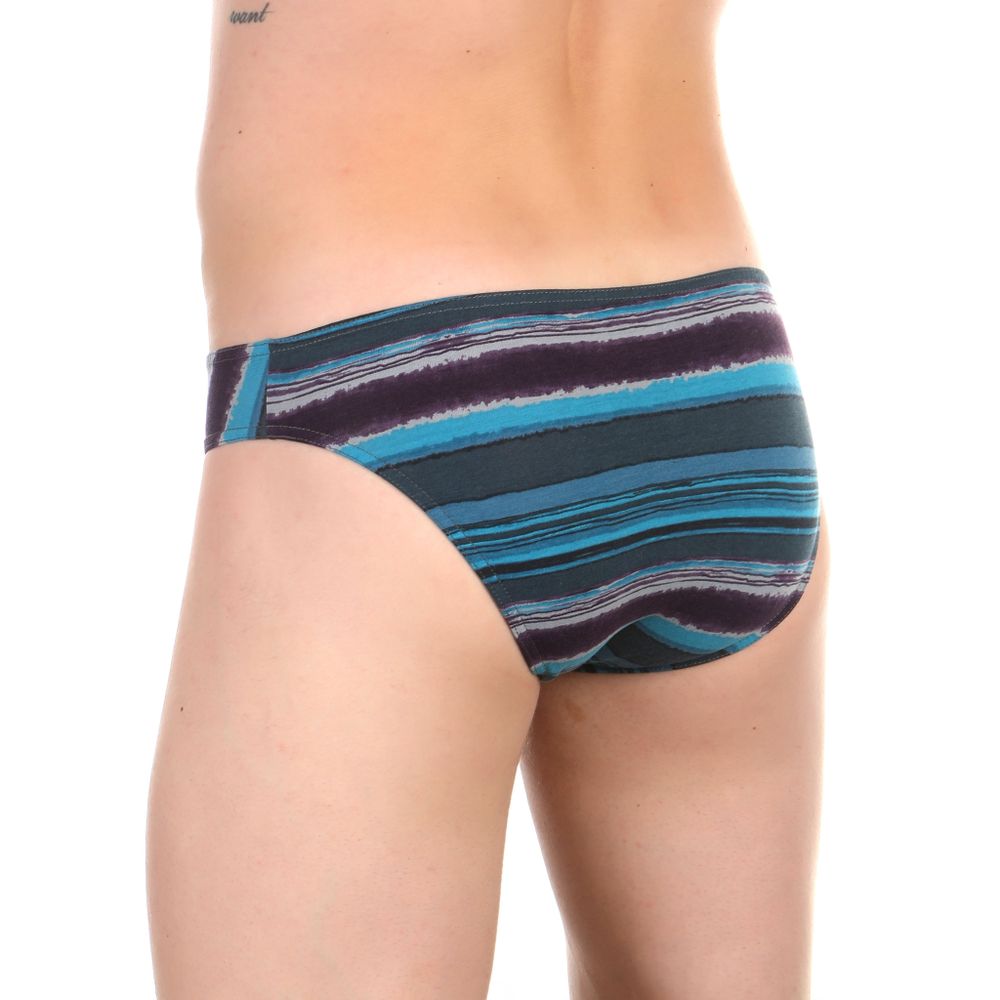 Мужские трусы слипы синие в полоску GOLDENBAY 1304