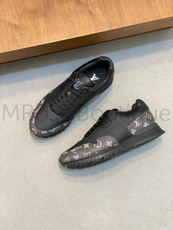 Кроссовки Louis Vuitton Run Away мужские черные с принтом