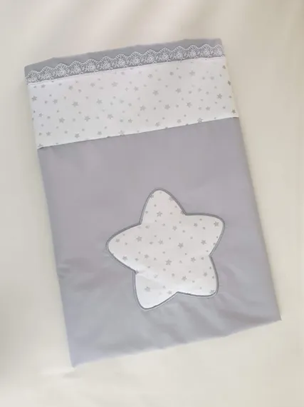 Набор в кровать для новорожденных Lollycottons Maks Star, Серый