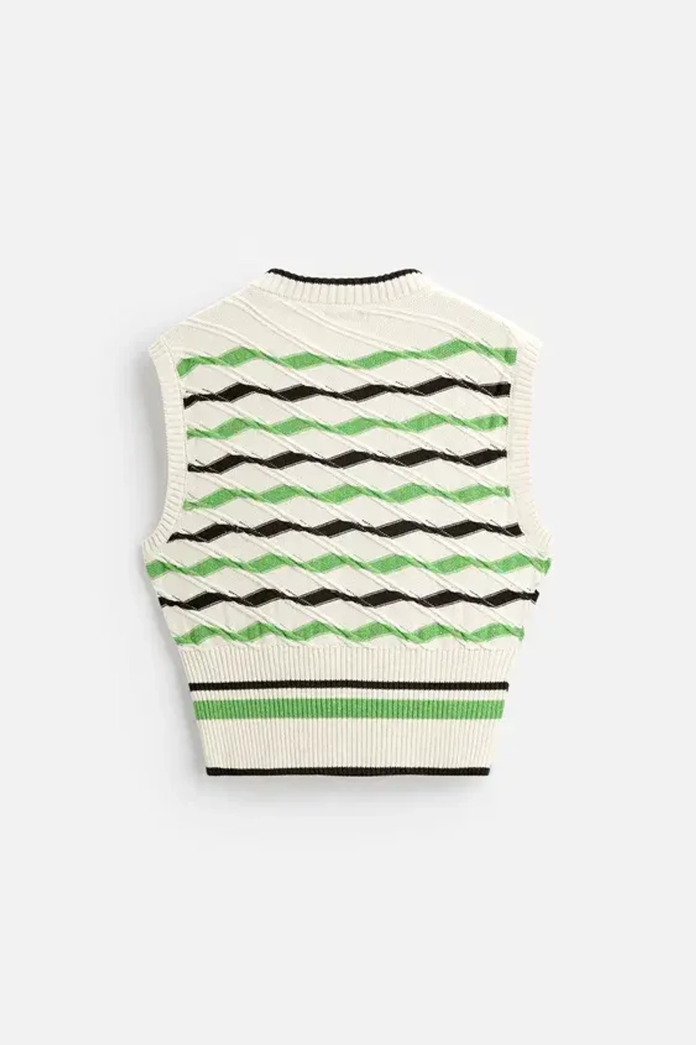 ZARA X HARRY LAMBERT ЖИЛЕТ В ПОЛОСКУ, ЭКРЮ