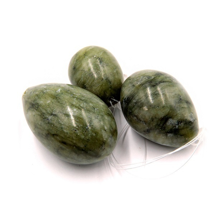 Набор массажеров интимный для женщин 3 яйца, нефрит