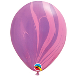 Шар латексный 28см Супер Агат Мрамор (Фиолетовый)