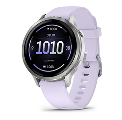 Умные часы Garmin Venu 4 - 41мм Silver with Periwinkle Silicone Band