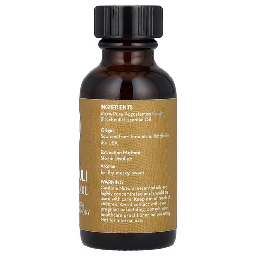 Pure Body Naturals, 100% чистое эфирное масло, пачули, 30 мл (1 жидк. унц.)