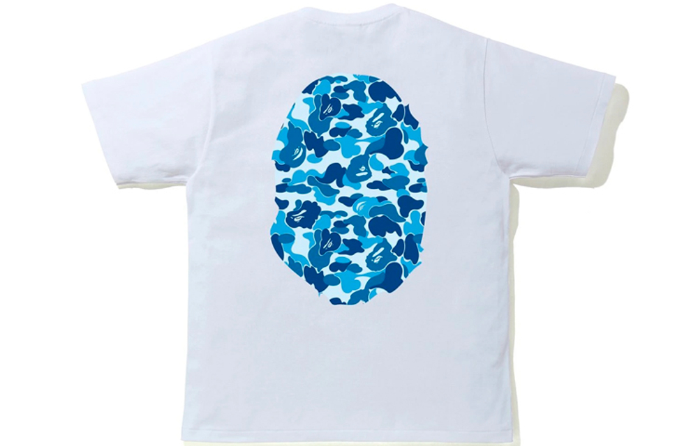 A Bathing Ape Online Exclusive Big Ape Head Bapec Tee белый синий