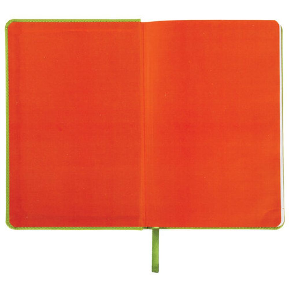 Ежедневник недатированный МАЛЫЙ ФОРМАТ 100х150 мм А6 BRAUBERG "Rainbow" под кожу, 136 л., зеленый, 111689