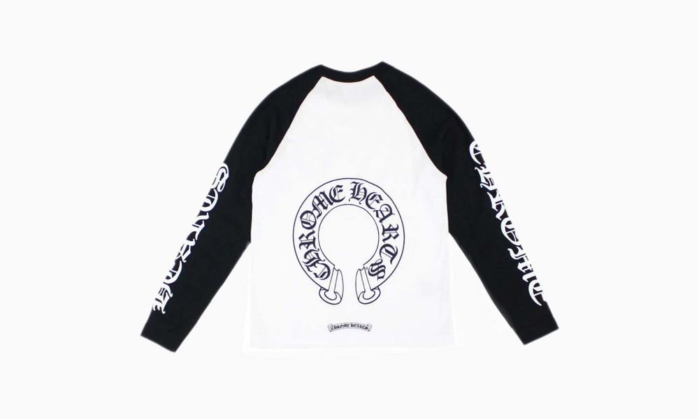Chrome Hearts Horseshoe Baseball Shirt "White / Black"