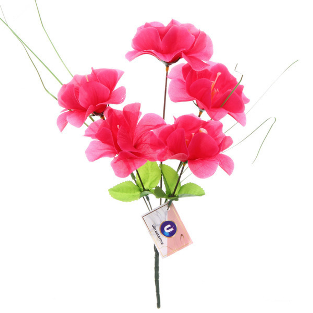 Цветы искусственные 30см «Цветочная фантазия» 5 цветков розовые