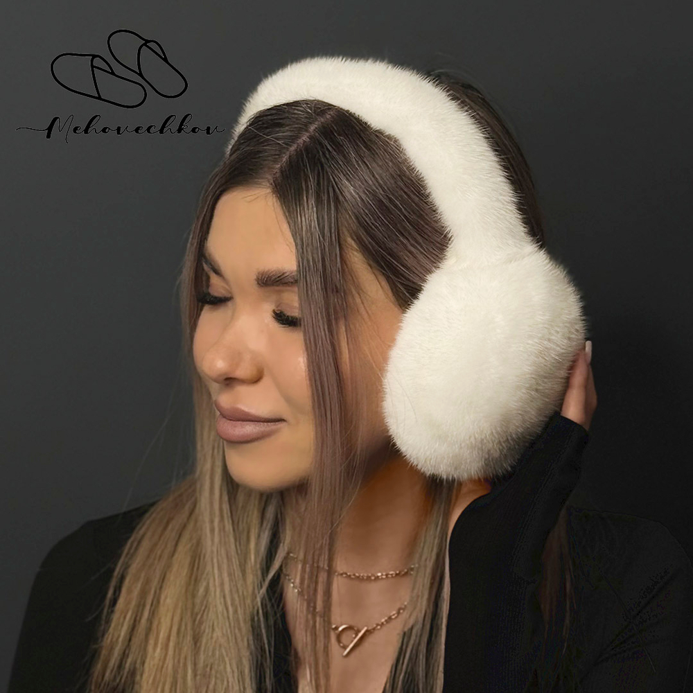 Наушники из норки | Белый