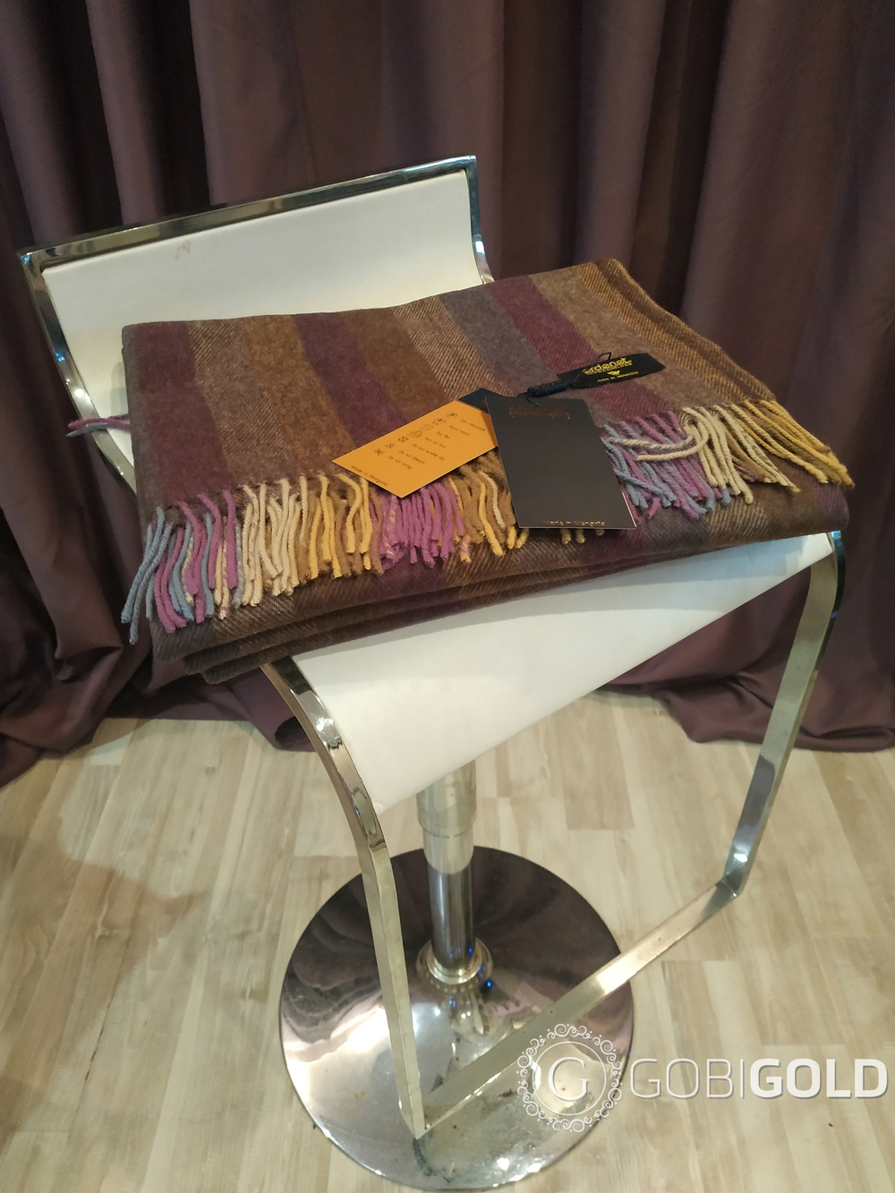 Плед из 100% верблюжьей шерсти 150x200 см. (ERDENET) арт. 146А - мультиколор