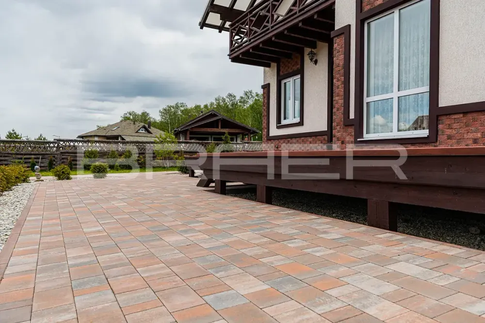 Тротуарная плитка Braer Старый город Ландхаус, Color Mix Койот, 60 мм