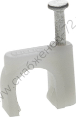 ЗУБР СД-К 12 мм, круглая скоба-держатель с оцинкованным гвоздем, 40 шт, Профессионал (45111-12)