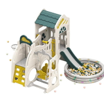 Игровой комплекс UNIX Kids Playhouse с горкой и качелями белый