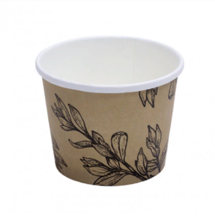 Контейнер бумажный 300 мл, d=98 мм, h=74 мм, Ботаника (25 шт уп )