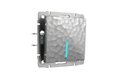 Выключатель Werkel Hammer 1 клавиша с индикатором серебряный 36310