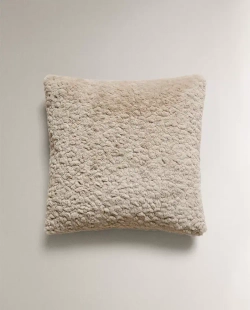 ZARA HOME НАВОЛОЧКА ДЛЯ ДЕКОРАТИВНОЙ ПОДУШКИ ИЗ ИСКУССТВЕННОЙ ШЕРСТИ, СЕРЫЙ