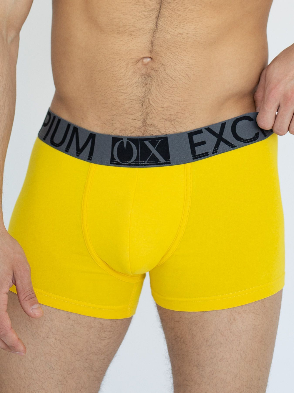 Яркие мужские трусы-боксеры с широкой резинкой (Размер: L) (Цвет: желтый)