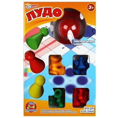 Игра настольная "Лудо" 23,5*15*5см коробка 1905K1252-R (Умные игры)