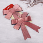 Бант на ёлку «Благородство» 13*17 см (набор 2 шт), Бордовый