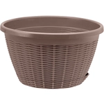 Кашпо для цветов пластиковое 4,5л d-27см Подвесное с поддоном Мокачино