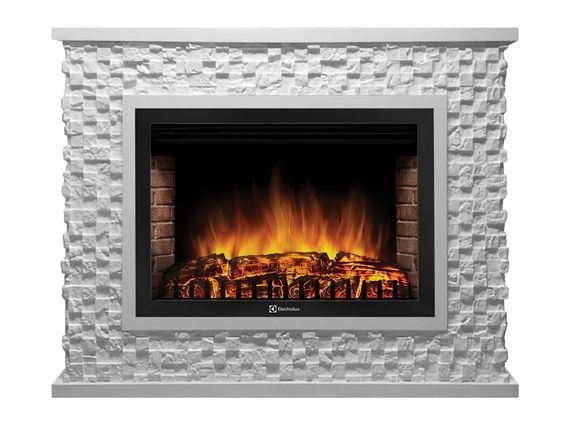 Портал Firelight Quadro 30 камень песчаник античный белый, белая эмаль купить в Москве и Московской области по низкой цене с доставкой по России — (1) Портал Firelight Quadro 30 камень песчаник античный белый, белая эмаль — (1)