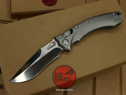 Нож Microtech Amphibian Titanium VG-10 - рукоять титан, клинок зеркало