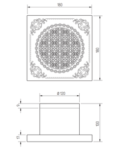 Вентилятор для ванной комнаты Migliore D100 мм с декоративной решеткой 160x160 мм хром  23002