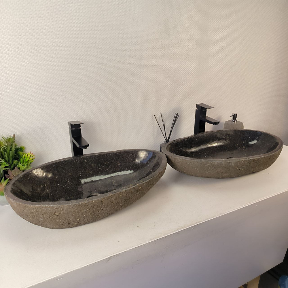 Раковина из речного камня ПАРА! RS-65341 64*38*15 0866