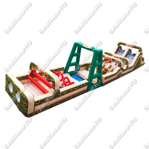 Надувная полоса препятствий "Патриот" 24*3*5 м