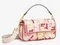 Сумка Fendi Baguette из холщовой ткани Ff розового цвета