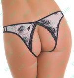 Открытые бело-черные трусики