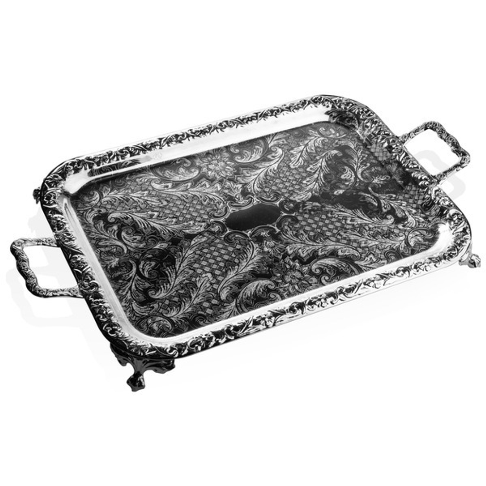 Поднос прямоугольный с ручками на ножках 51х29см Queen Anne