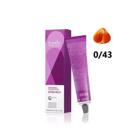 Londa Color стойкая крем-краска, 0/43 медно-золотистый микстон, 60мл