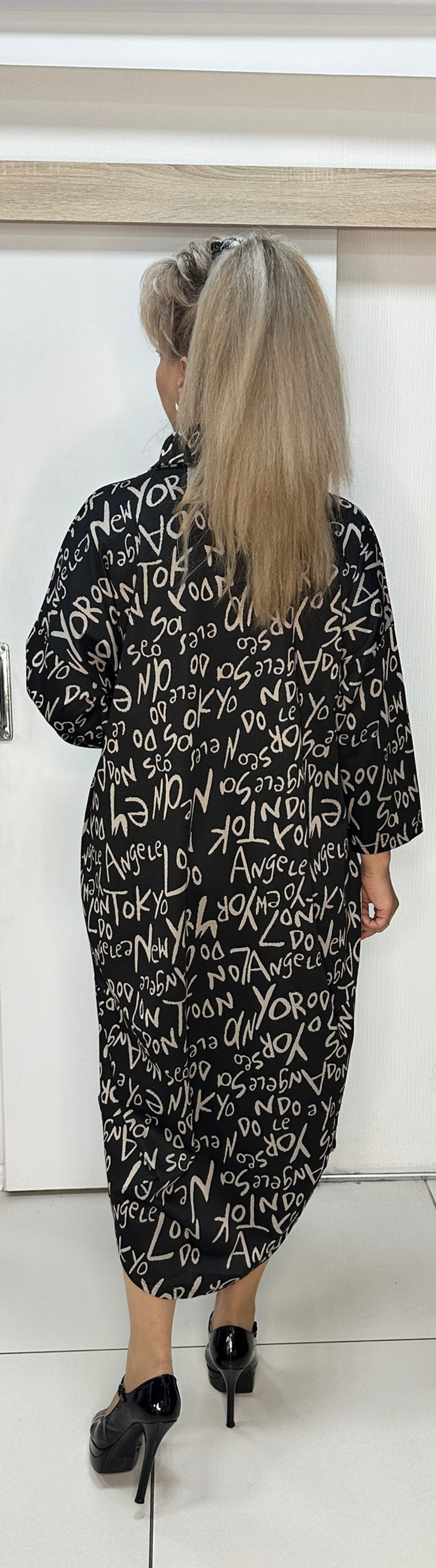 Трикотажное платье в стиле БОХО