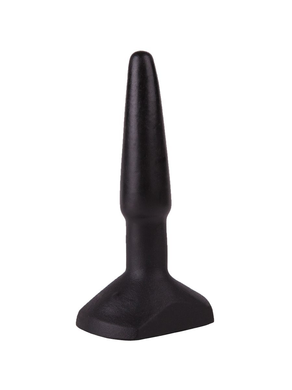 Чёрный анальный плаг на широком основании - 11,5 см. (Цвет: черный)